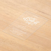 Modernes Script Boho Akryllische Hochzeitseinladun Acryleinladungen (Ablage )