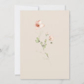 Modernes Script Boho Flower Garden Brautparty Einladung (Rückseite)