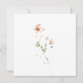 Modernes Script Boho Flower Garden Brautparty Einladung (Rückseite)