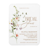 Modernes Script Boho Flower Garden Brautparty Magnet (Vertikal)