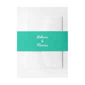 Modernes Script Bold Mint Green Typografy Wedding Einladungsbanderole (Vorderseite Beispiel)