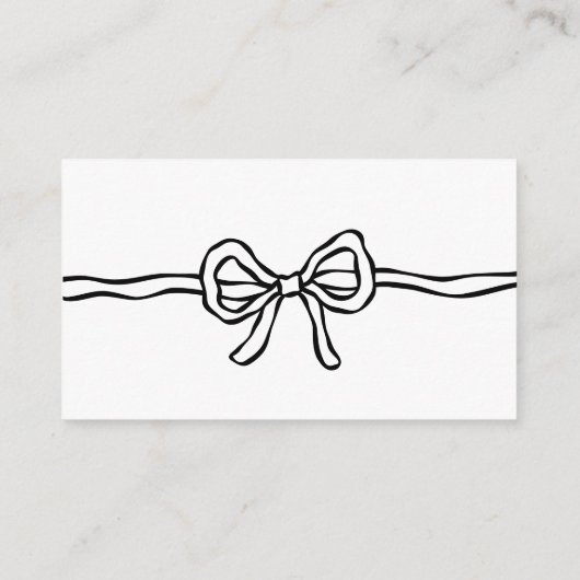 Modernes Script Bow Brautparty Raffle Begleitkarte (Rückseite)