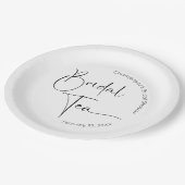 Modernes Script Brautparty Bridal Tea Pappteller (Schrägansicht)