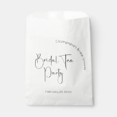 Modernes Script Brautparty Bridal Tea Party Geschenktütchen (Vorderseite)