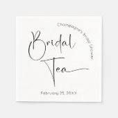 Modernes Script Brautparty Bridal Tea Serviette (Vorderseite)