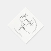 Modernes Script Brautparty Bridal Tea Serviette (Ecke)