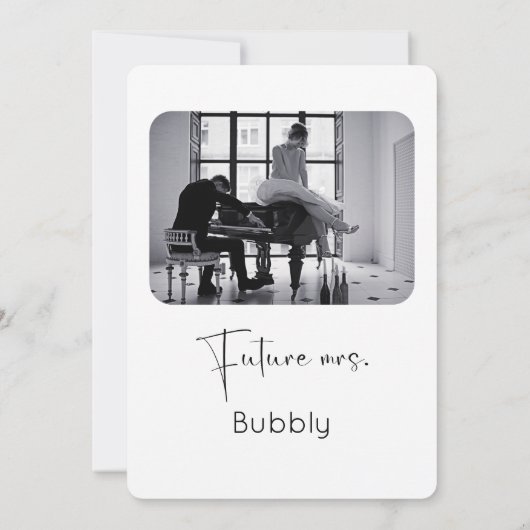 Modernes Script Brautparty Brunch & Bubbly Einladung (Rückseite)