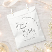 Modernes Script Brautparty Brunch und Bubbly Geschenktütchen (Ausgeschnitten)