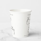 Modernes Script Brautparty Brunch und Bubbly Pappbecher (Links)