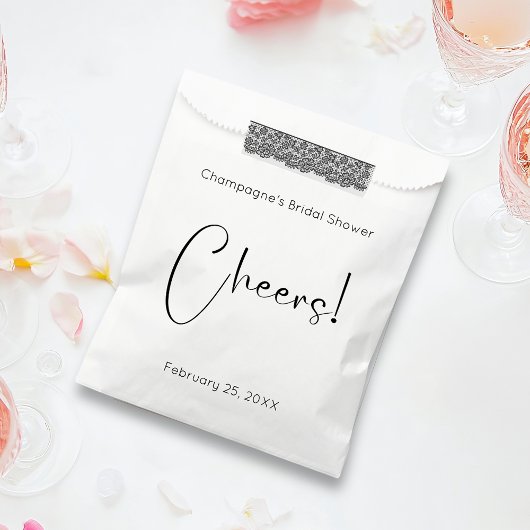 Modernes Script Brautparty Cheers Geschenktütchen