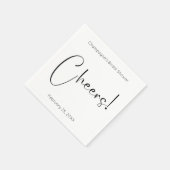 Modernes Script Brautparty Cheers Serviette (Ecke)