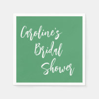 Modernes Script-Brautparty Custom Kelly Green