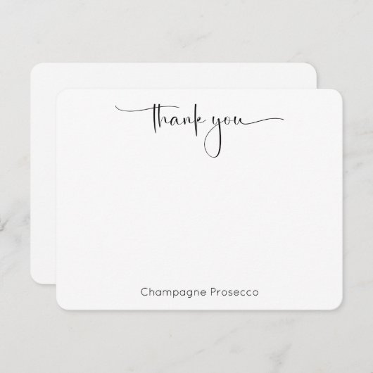 Modernes Script-Brautparty Dankeskarte (Vorne/Hinten)