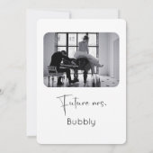 Modernes Script-Brautparty Einladung (Rückseite)