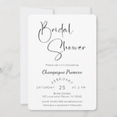 Modernes Script-Brautparty Einladung (Vorderseite)