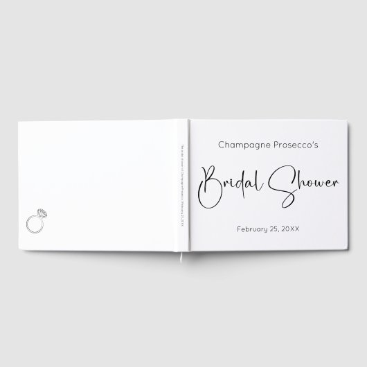 Modernes Script Brautparty Gästebuch (Voll)