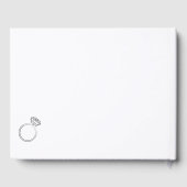 Modernes Script Brautparty Gästebuch (Rückseite)