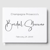 Modernes Script Brautparty Gästebuch (Vorderseite)