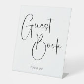 Modernes Script-Brautparty Gästebuch Sockelschild (Vorderseite)