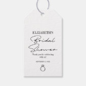 Modernes Script-Brautparty Geschenkanhänger (Vorderseite)