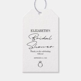 Modernes Script-Brautparty Geschenkanhänger