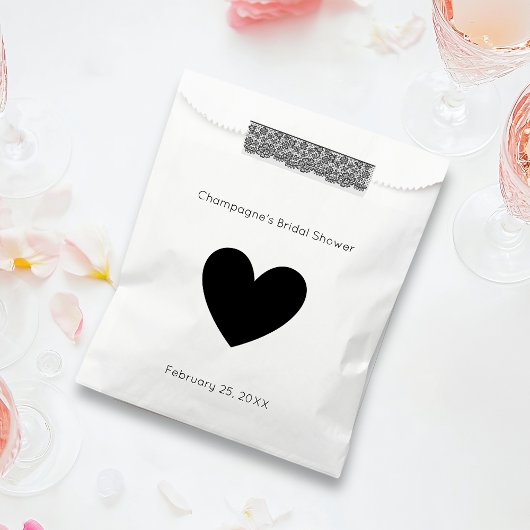 Modernes Script Brautparty Herz Geschenktütchen