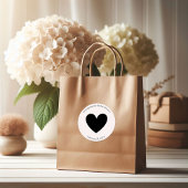 Modernes Script Brautparty Herz Runder Aufkleber