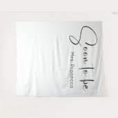 Modernes Script-Brautparty im Hintergrund Wandteppich (Vorderseite (Horizontal))