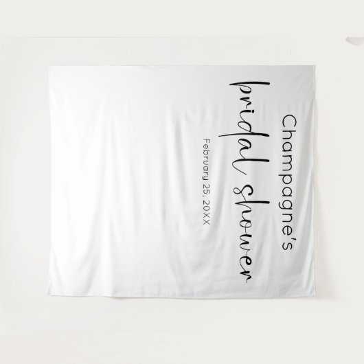 Modernes Script-Brautparty im Hintergrund Wandteppich (Vorderseite (Horizontal))