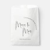 Modernes Script Brautparty Miss zu Mrs. Geschenktütchen (Vorderseite)