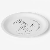 Modernes Script Brautparty Miss zu Mrs. Pappteller (Schrägansicht)