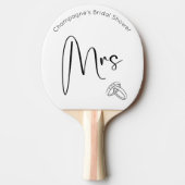 Modernes Script Brautparty Miss zu Mrs. Tischtennis Schläger (Vorderseite)