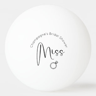 Modernes Script Brautparty Miss zu Mrs. Tischtennisball