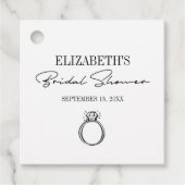 Modernes Script-Brautparty mit Ring Geschenkanhänger (Vorderseite)