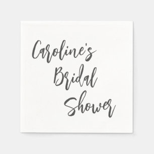 Modernes Script-Brautparty nach Maß weiß Serviette