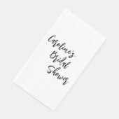 Modernes Script-Brautparty nach Maß weiß Serviette (Ecke)