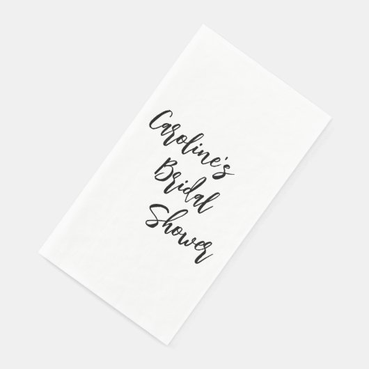 Modernes Script-Brautparty nach Maß weiß Serviette (Ecke)