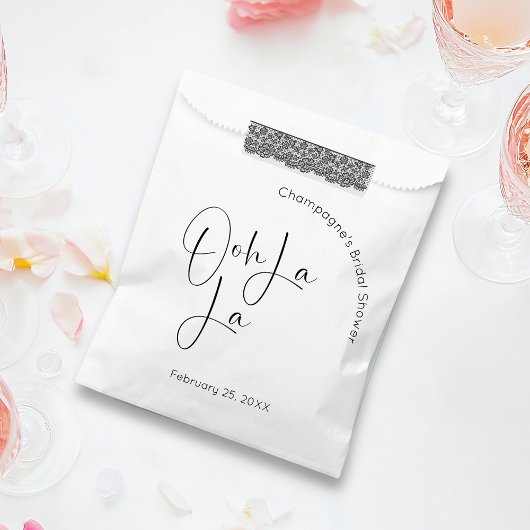 Modernes Script-Brautparty Ooh La Geschenktütchen