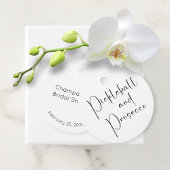 Modernes Script Brautparty Pickleball & Prosecco Geschenkanhänger