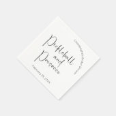 Modernes Script Brautparty Pickleball & Prosecco Serviette (Ecke)