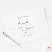Modernes Script-Brautparty Runder Aufkleber (Umschlag)