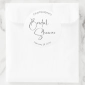 Modernes Script-Brautparty Runder Aufkleber (Tasche)