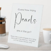 Modernes Script Brautparty schätzt wie viele Perle Sockelschild (In Situ)