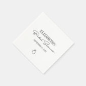 Modernes Script-Brautparty Serviette (Ecke)