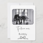 Modernes Script-Brautparty: Sie bindet den Knoten Einladung (Rückseite)