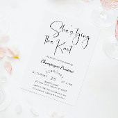 Modernes Script-Brautparty: Sie bindet den Knoten Einladung