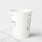 Modernes Script-Brautparty: Sie bindet den Knoten Pappbecher (Rechts)