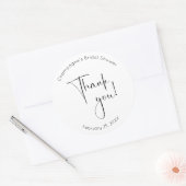 Modernes Script Brautparty Vielen Dank Runder Aufkleber (Umschlag)