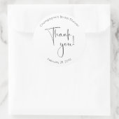 Modernes Script Brautparty Vielen Dank Runder Aufkleber (Tasche)