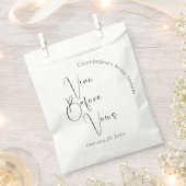 Modernes Script Brautparty Vino Before Vows Geschenktütchen (Ausgeschnitten)
